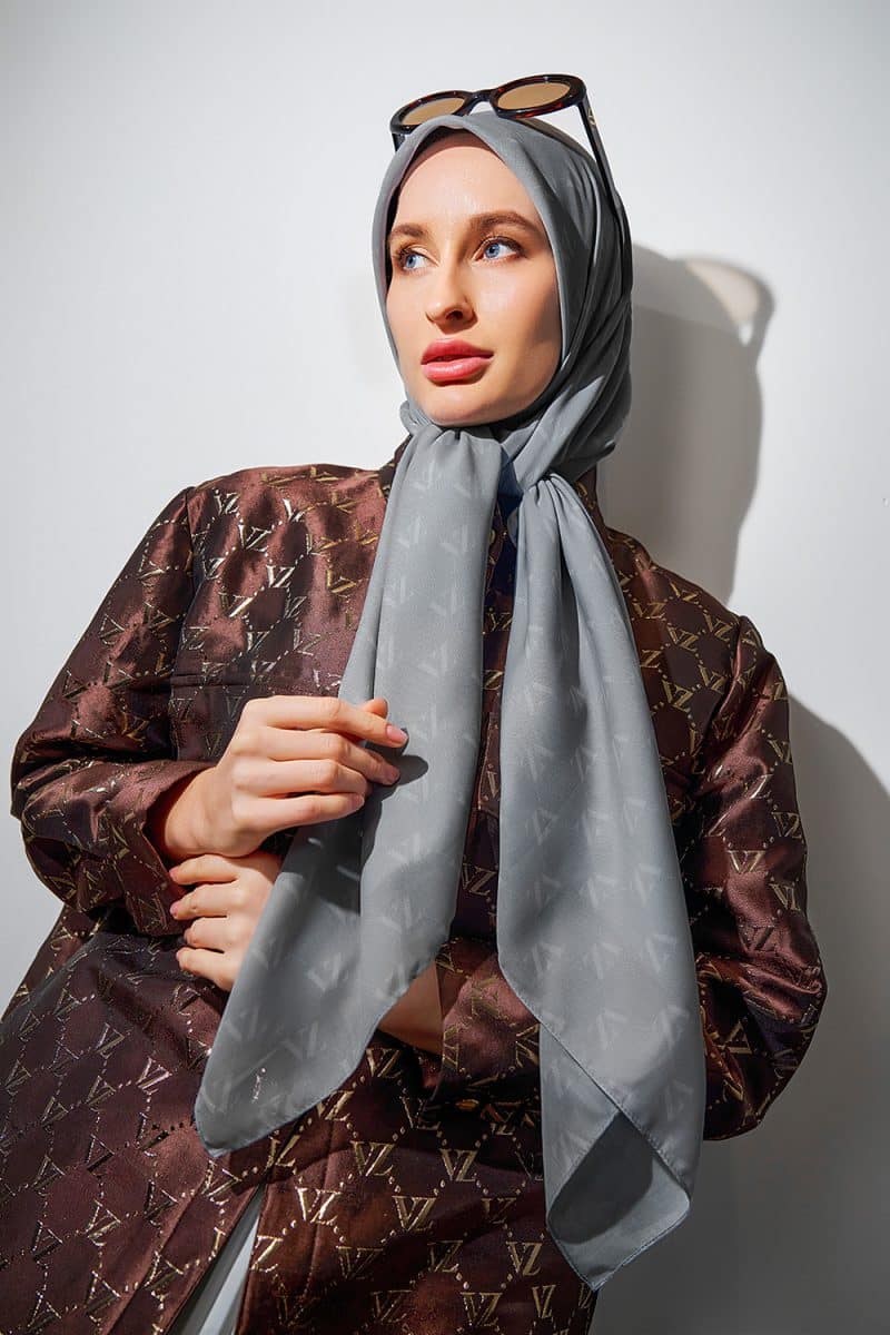 Monogram Voal Scarf - Asparagus - Image 3