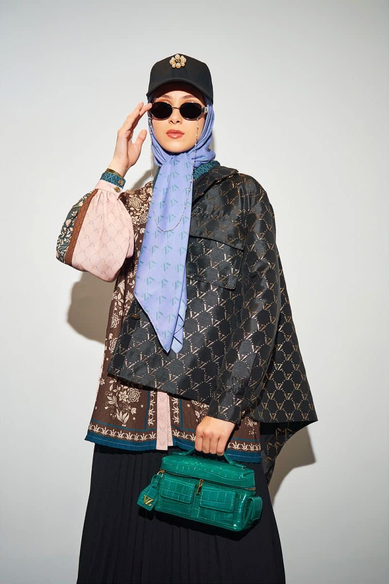 Monogram Voal Scarf - Pastel Parchment - Image 7