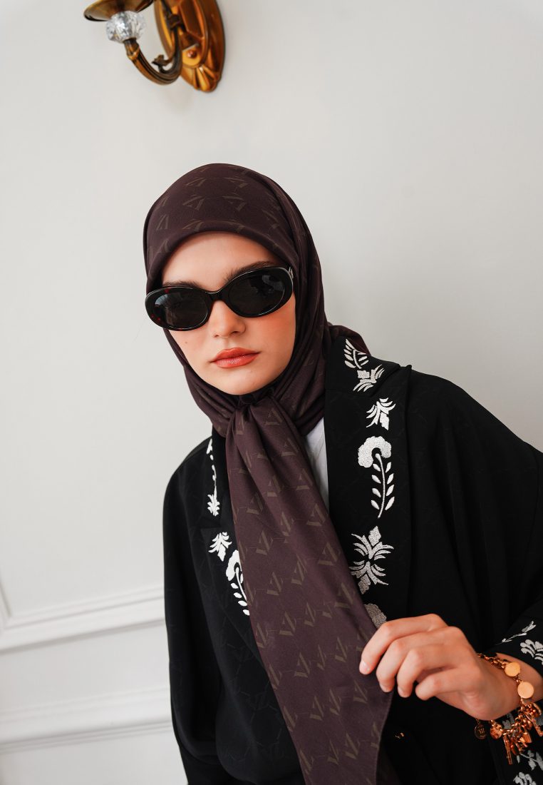 Monogram Voal Scarf - Azalea