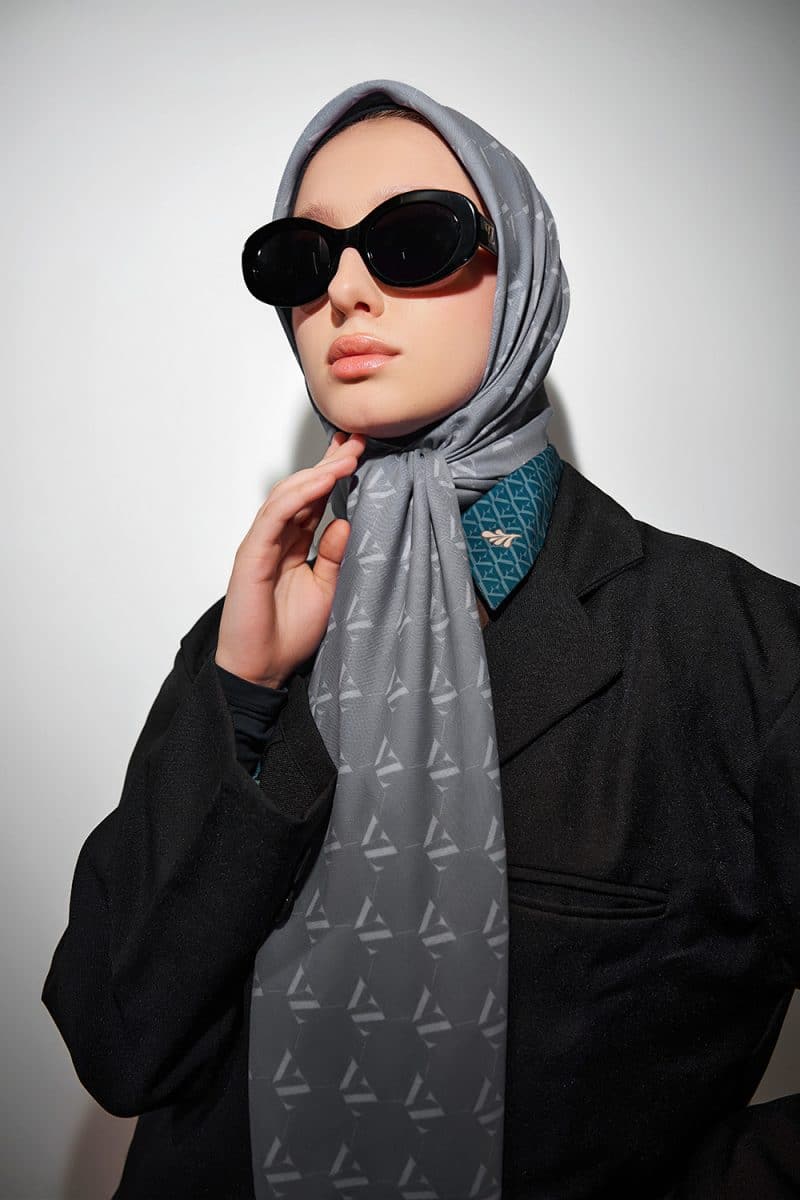 Monogram Voal Scarf - Lilac Ash - Image 2