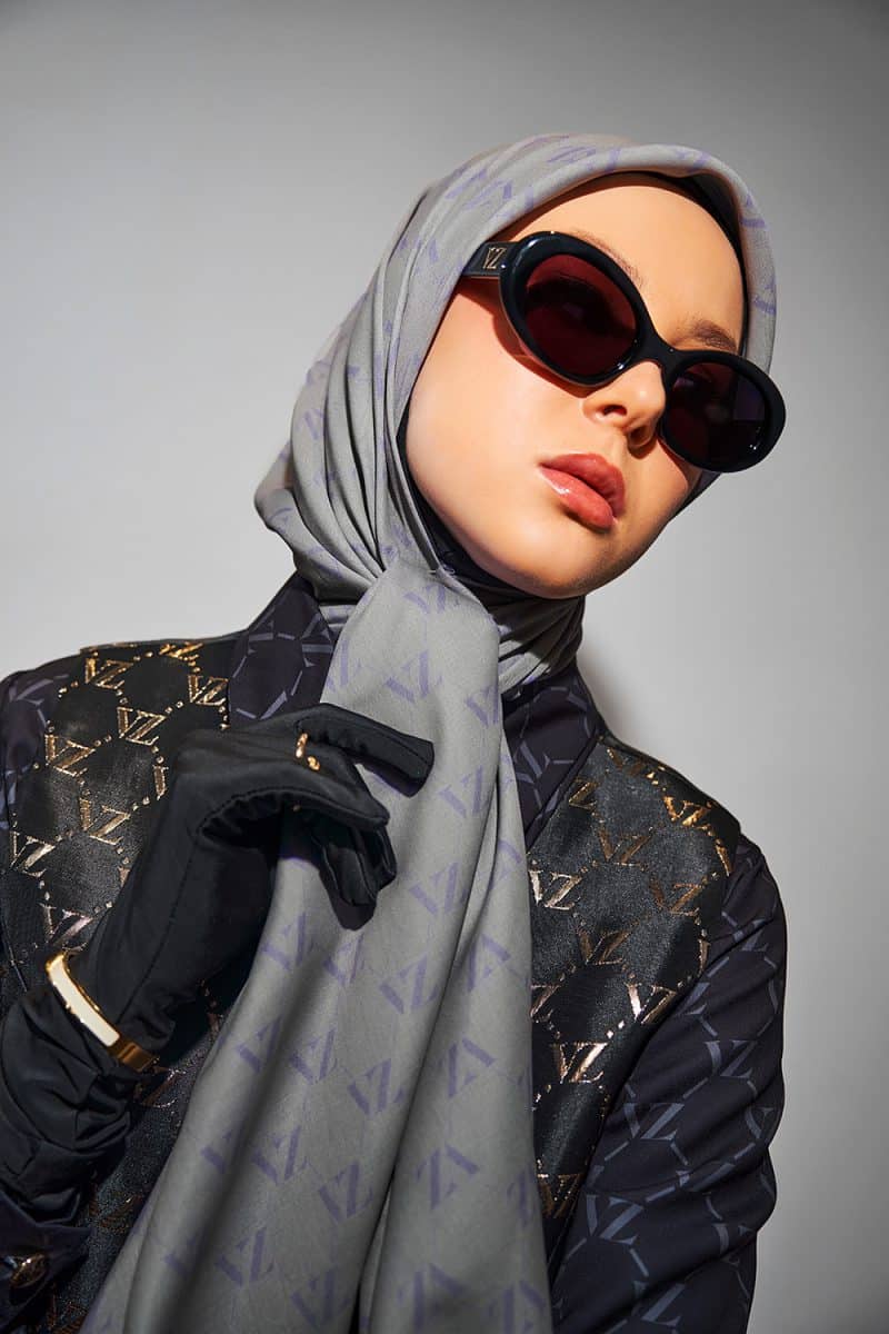 Monogram Voal Scarf - Nimbus Cloud - Image 2