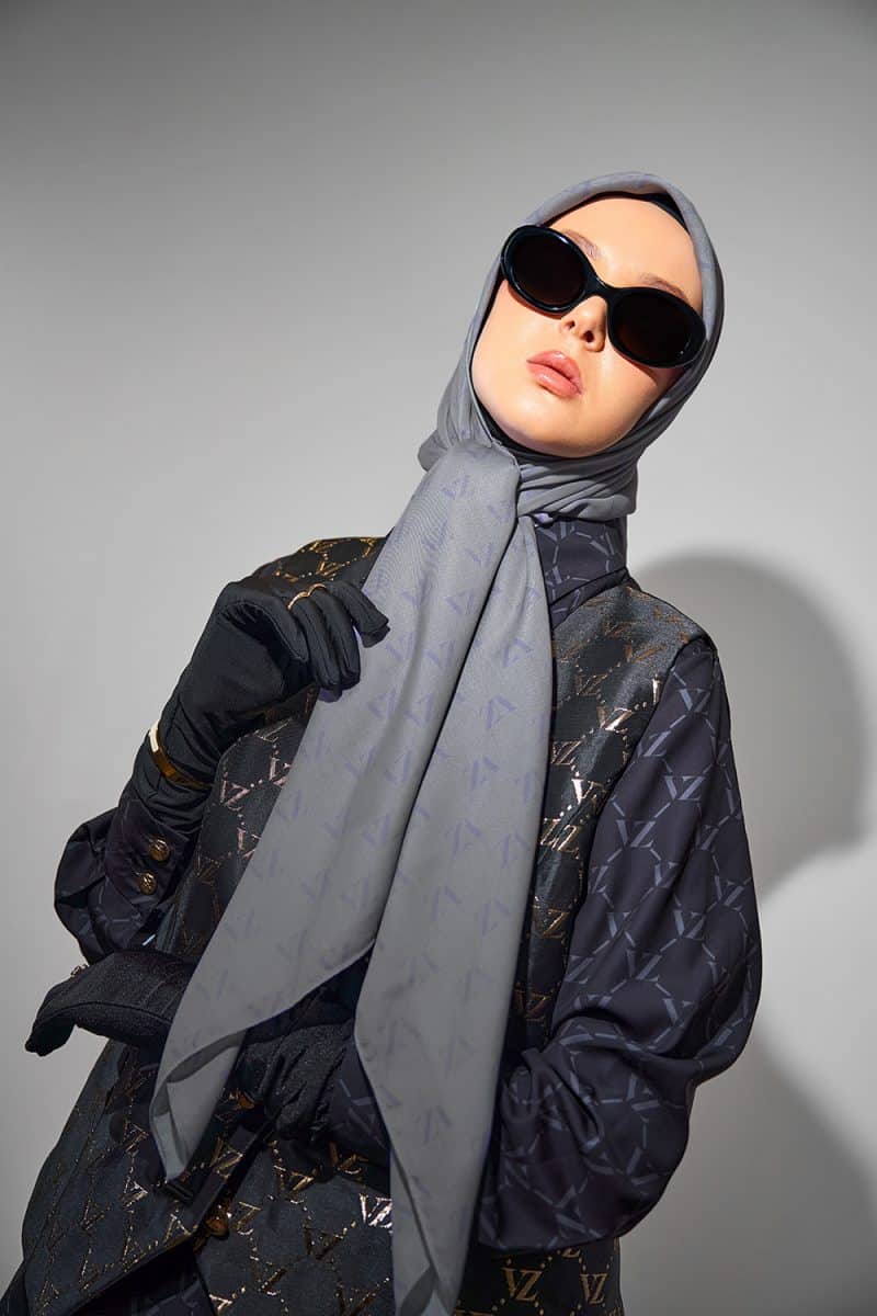 Monogram Voal Scarf - Nimbus Cloud - Image 3