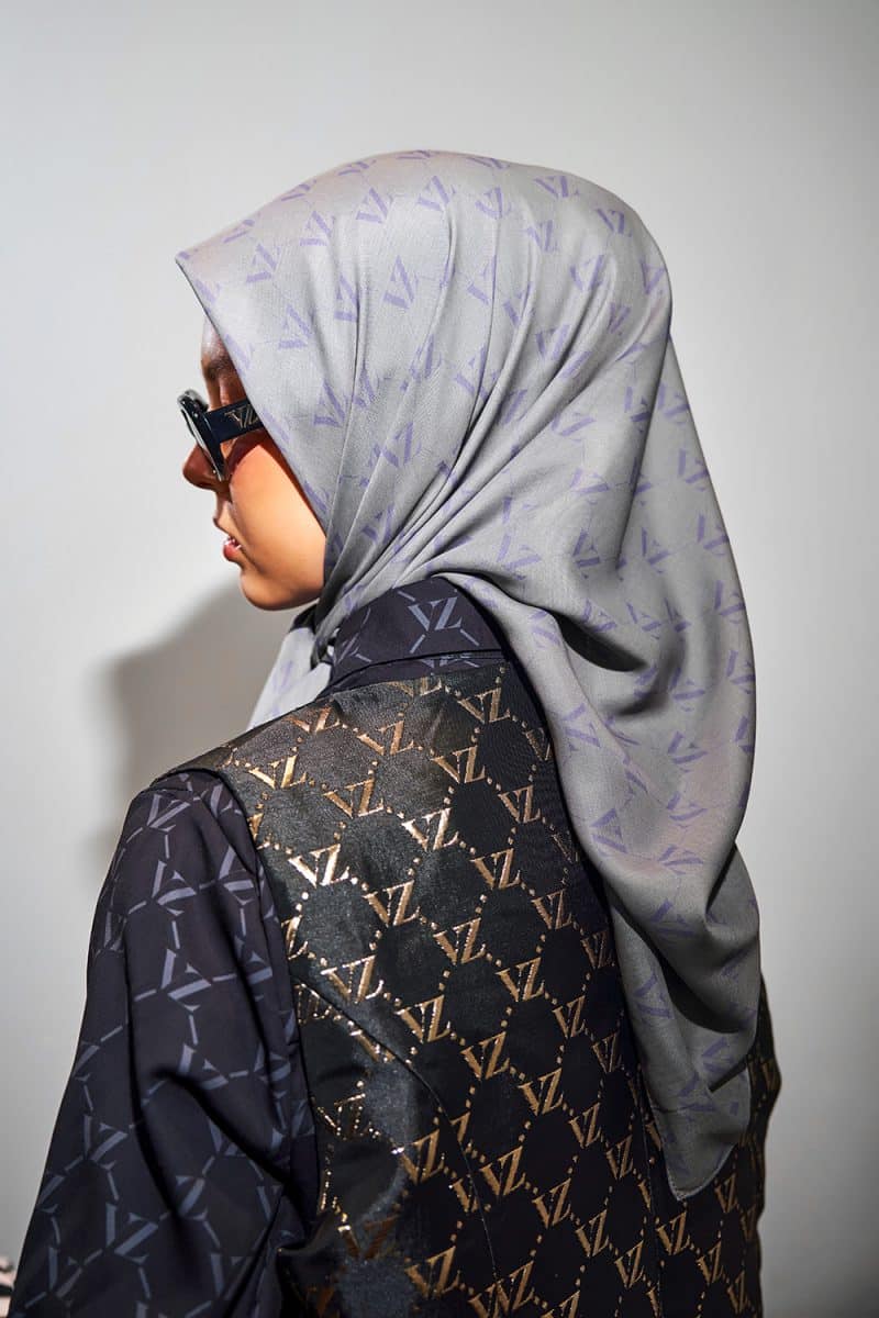 Monogram Voal Scarf - Nimbus Cloud - Image 5