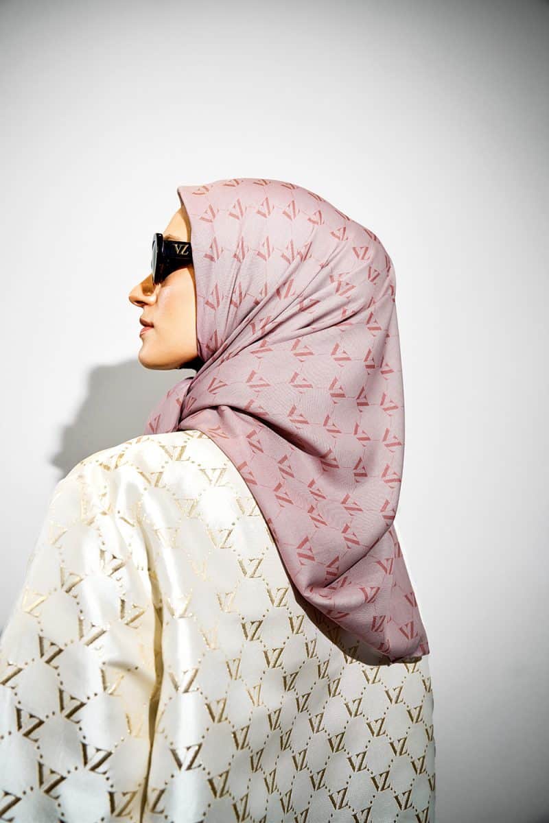 Monogram Voal Scarf - Pearl - Image 2