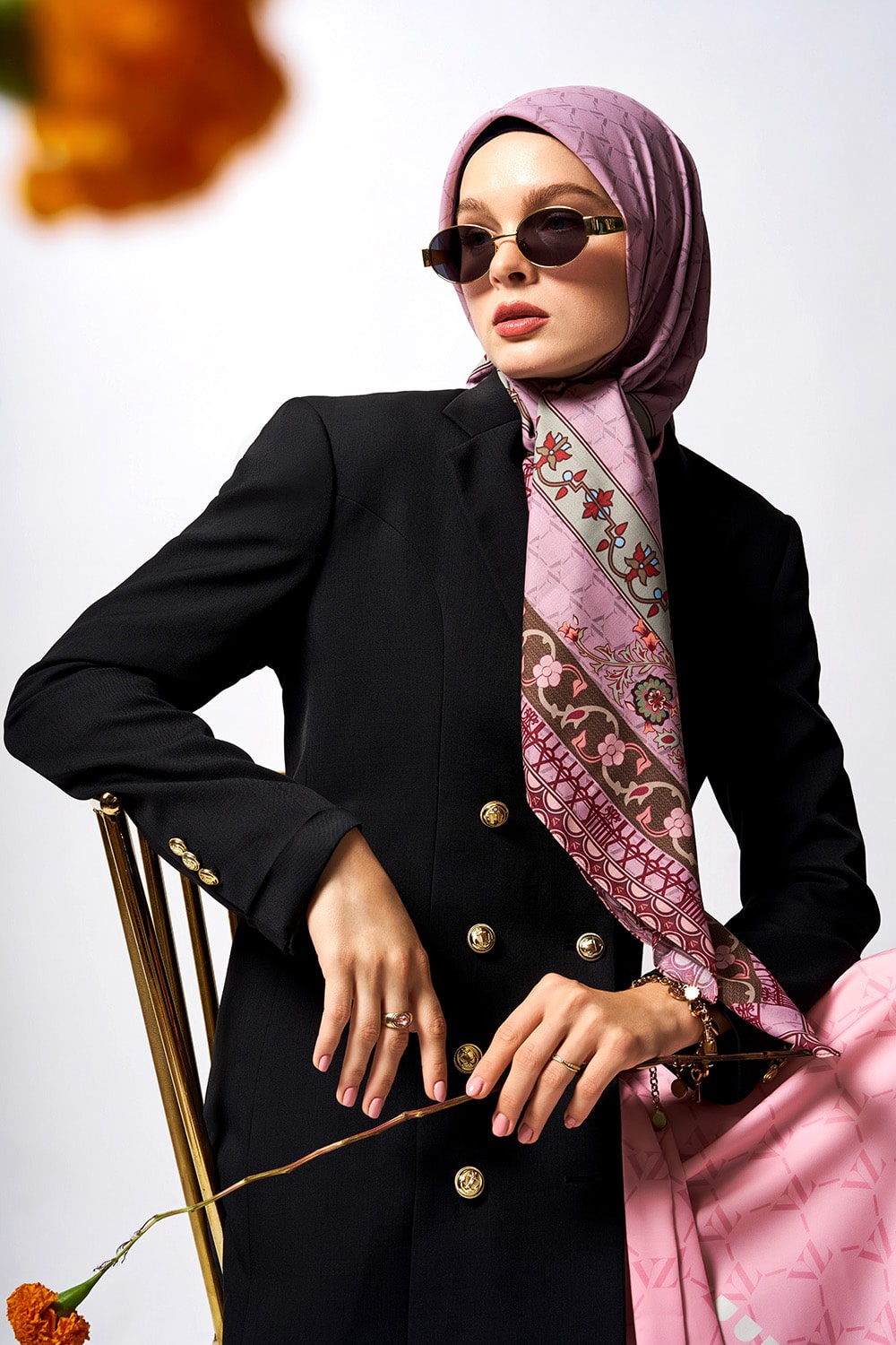 VZ Sharlene Scarf - Pale Pink