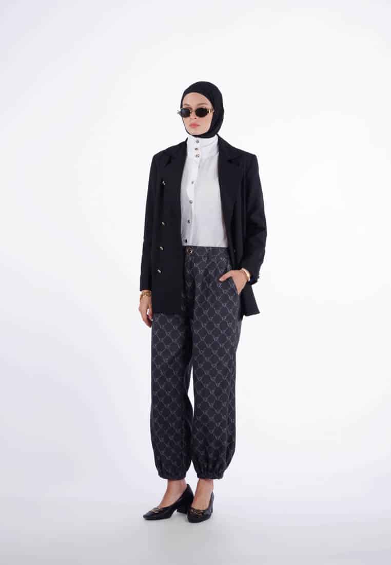 VZ Denim Embossed Pants - Charcoal - Image 2