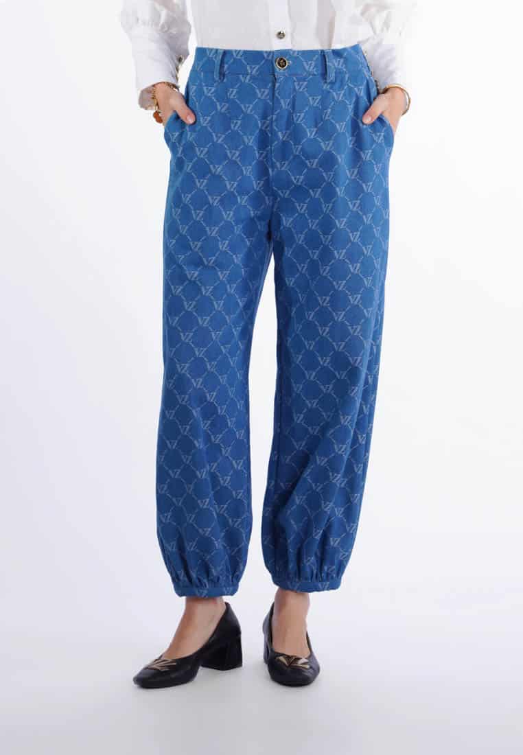 VZ Denim Embossed Pants - Dark Blue