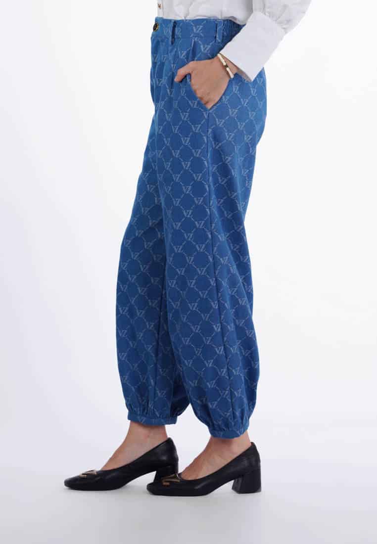 VZ Denim Embossed Pants - Dark Blue - Image 4