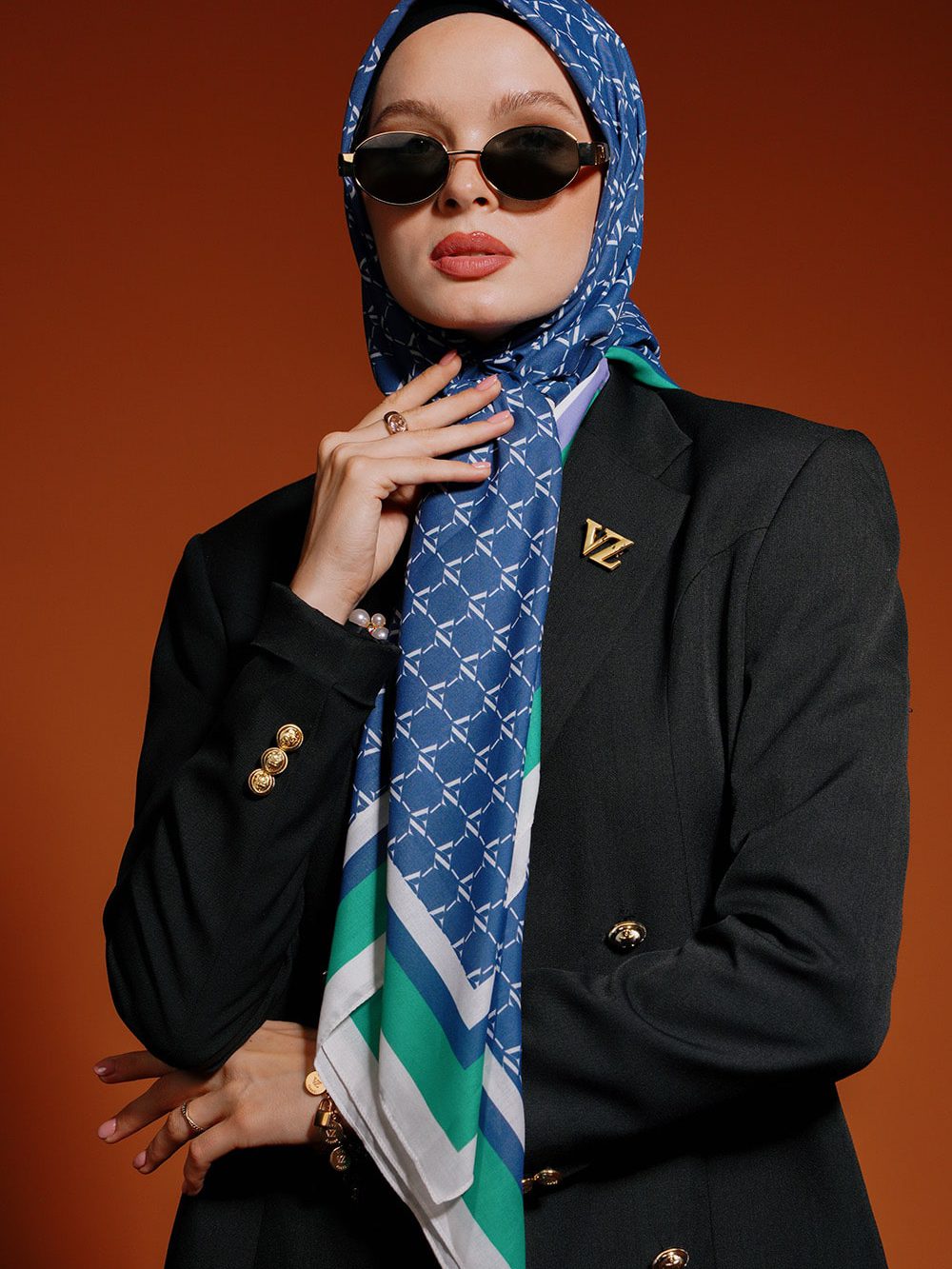 VZ Kathlea Scarf-Steel Blue