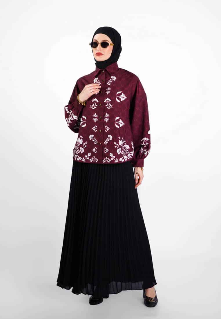 VZ Nourelle Top - Maroon - Image 5
