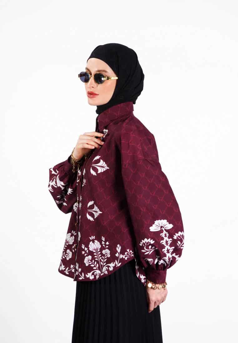 VZ Nourelle Top - Maroon - Image 3