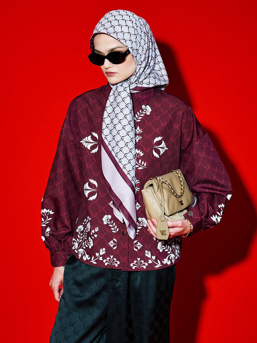 VZ Nourelle Top - Maroon