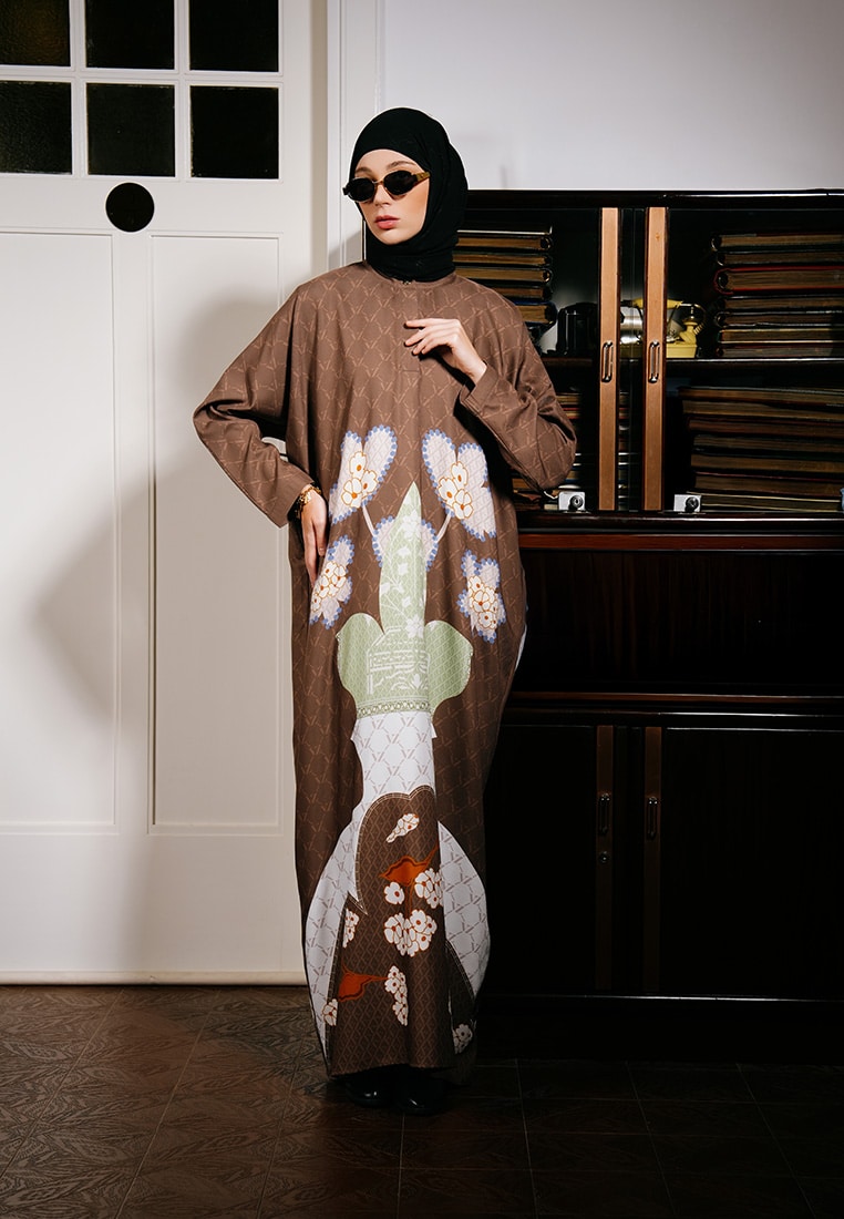 VZ Qaisyaraa Kaftan - Olive