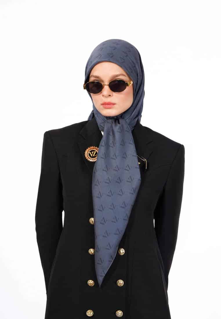 Monogram Voal Scarf - Stone