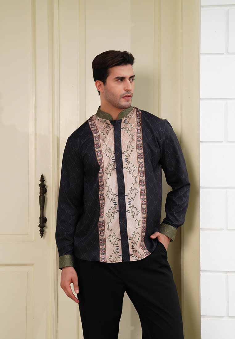 VZ Hannaquin Long Shirt - Black Olive - Image 4