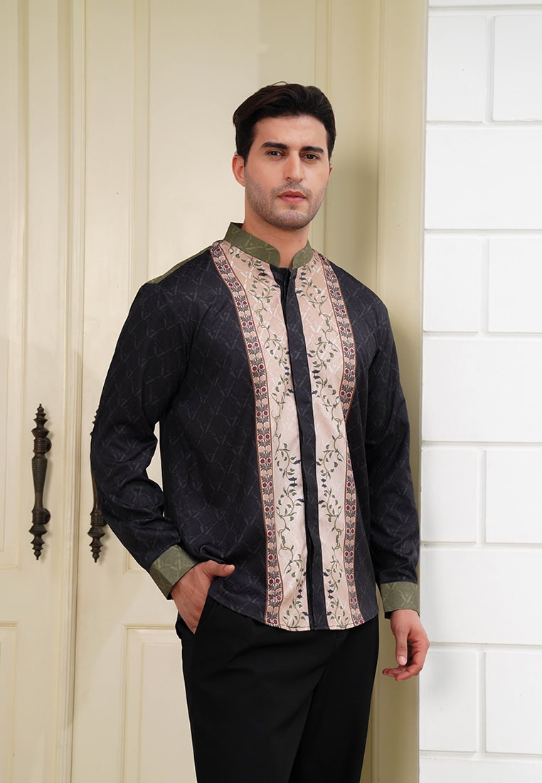 VZ Hannaquin Long Shirt - Black Olive - Image 5