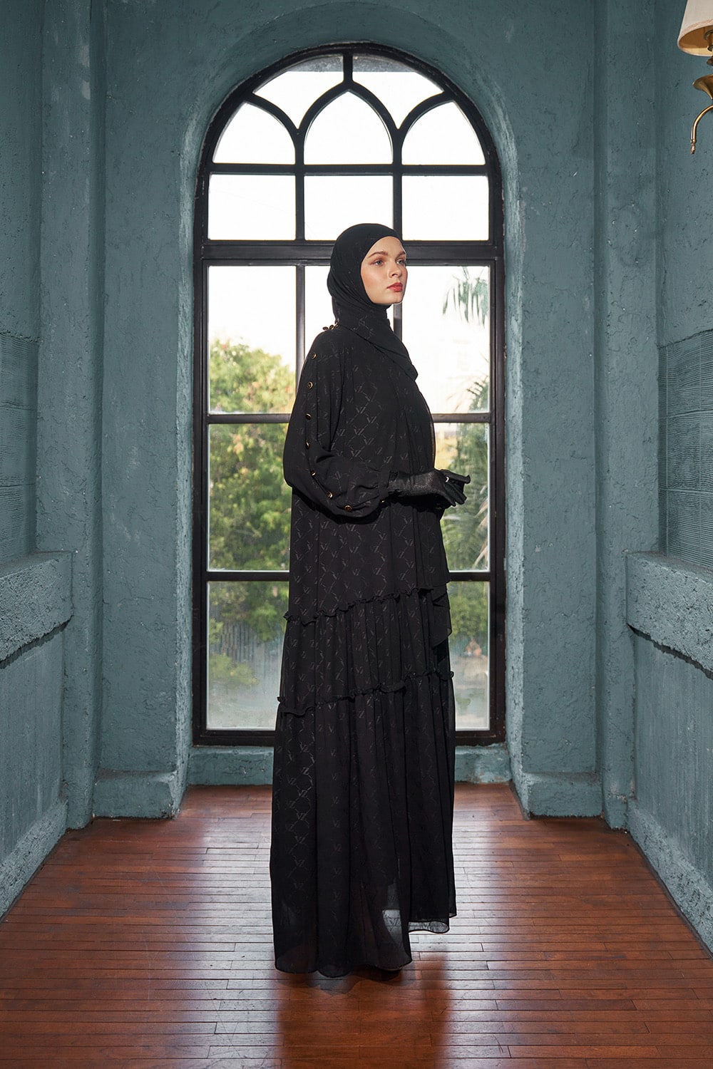 VZ Signature Embossed Dress - Black - Image 7