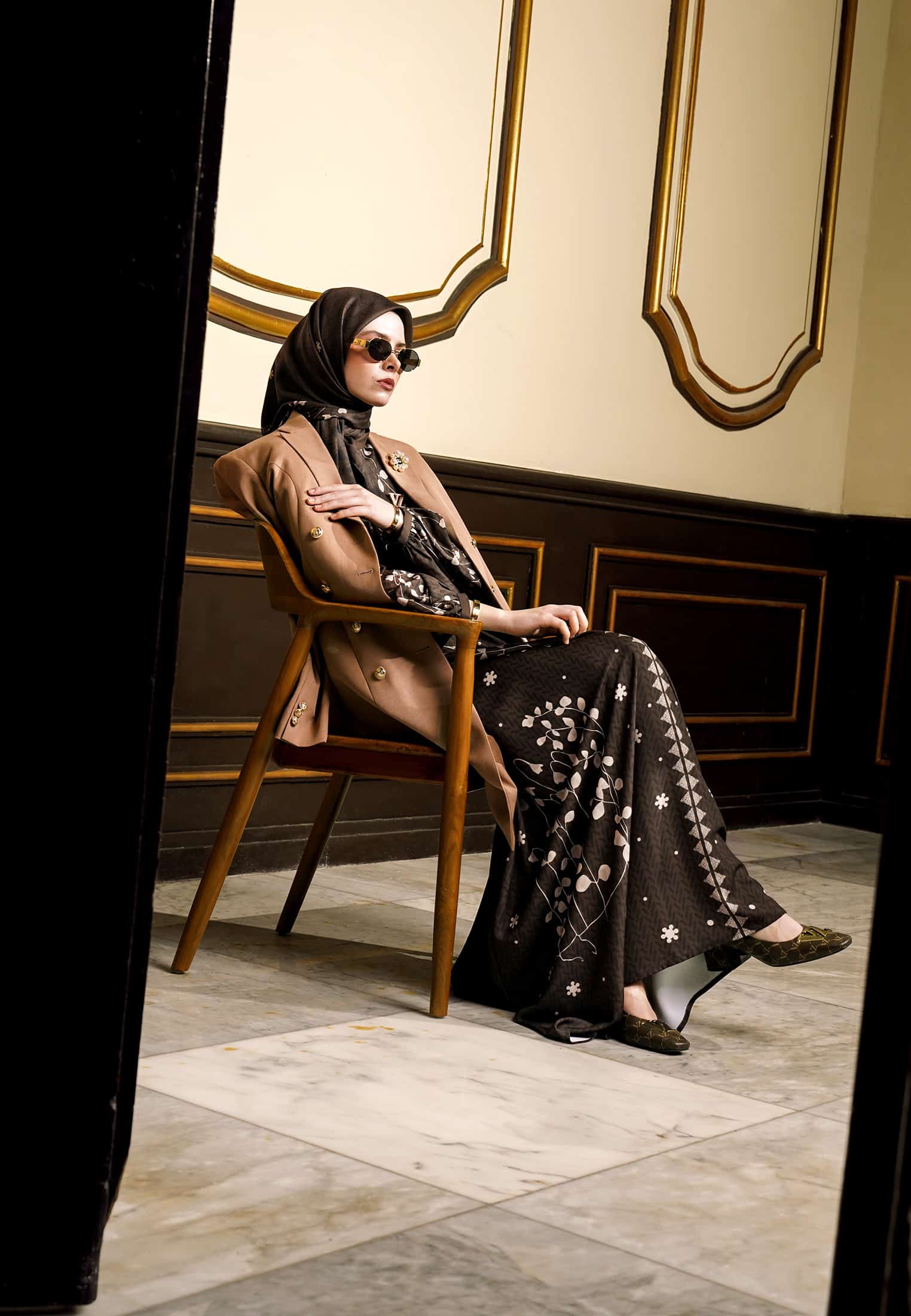 VZ Lunavie Dress - Brown - Image 3