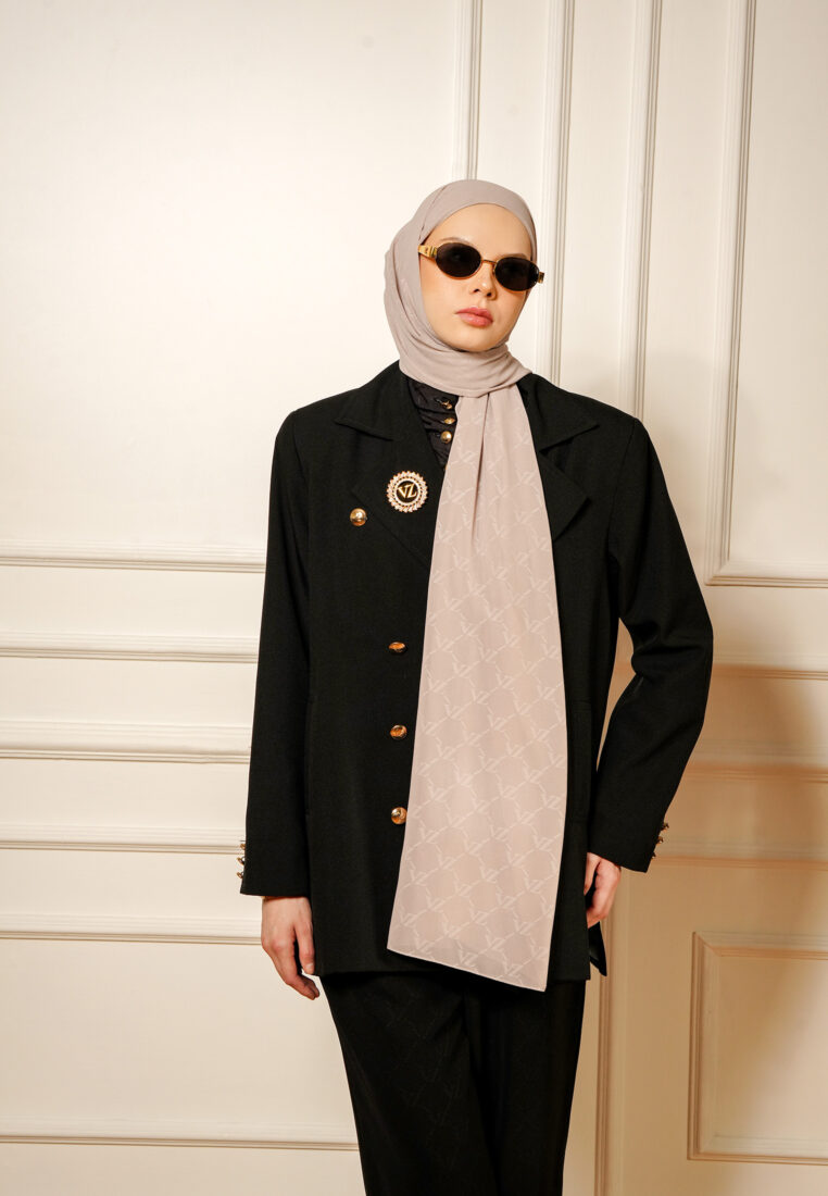 VZ Signature Embossed Pashmina - Moonlight
