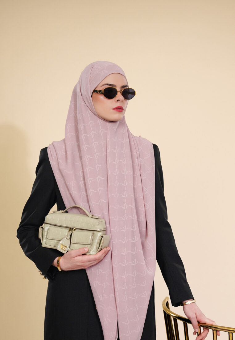 VZ Signature Embossed Khiban - Dusty Rose