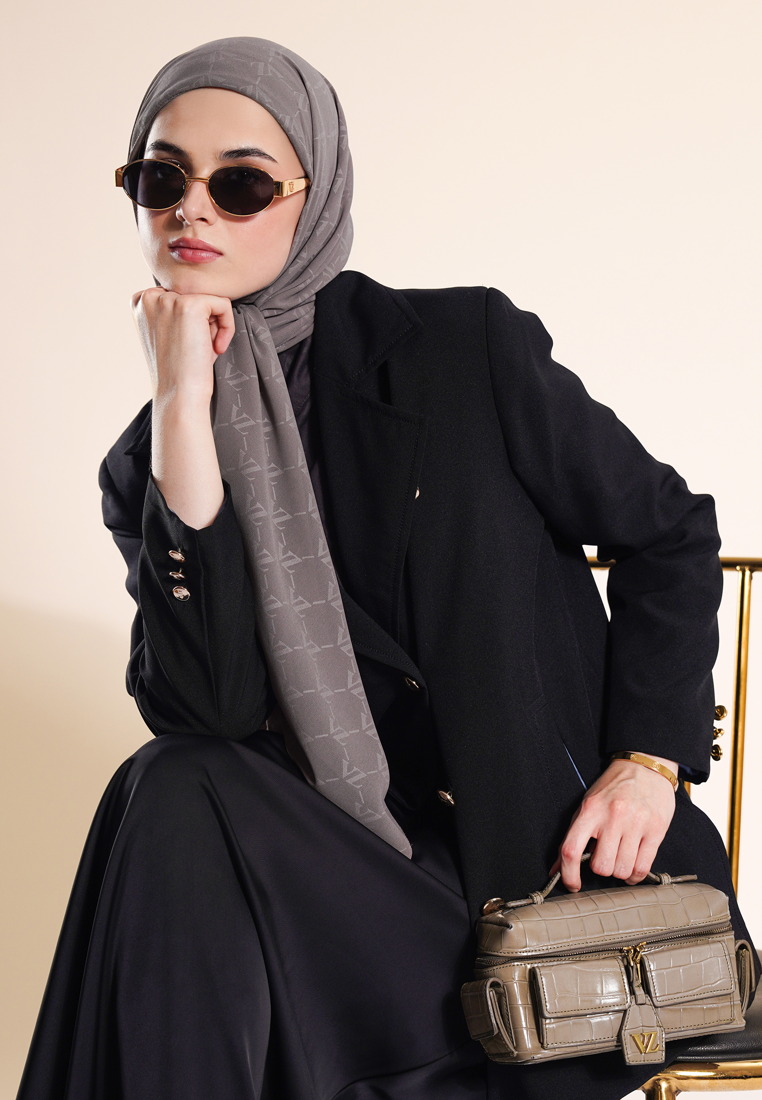 Signature Embossed Scarf - Tanner Brown