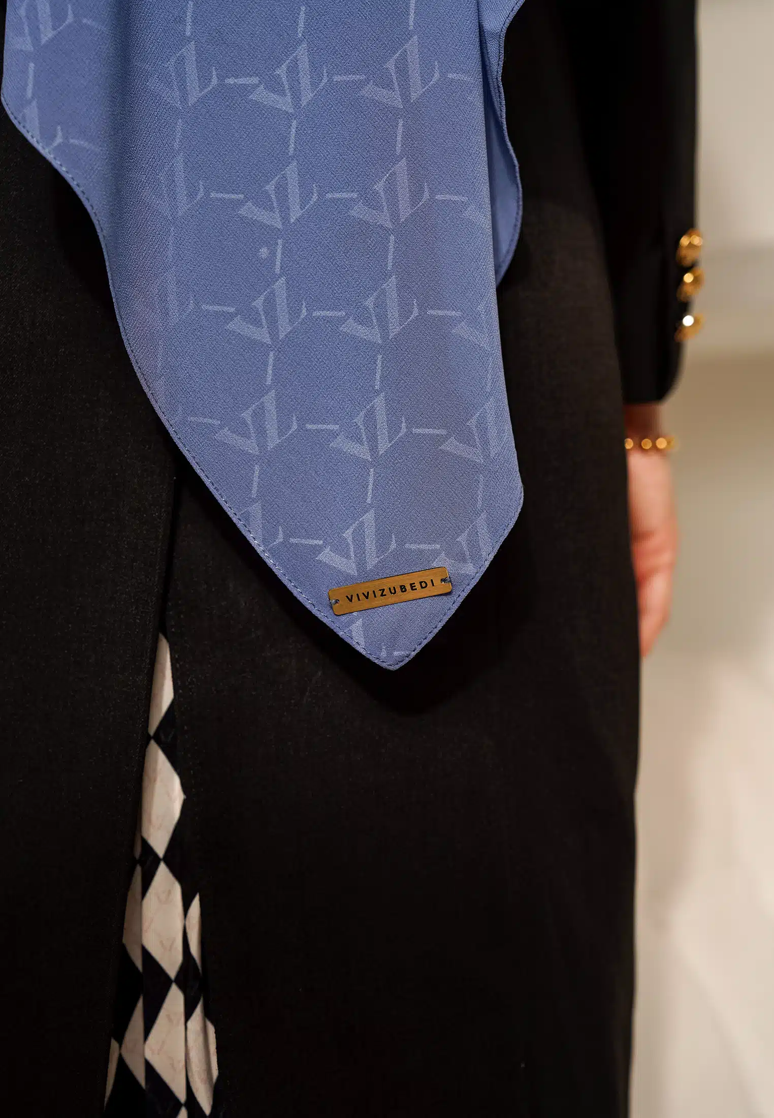 VZ Signature Embossed Khiban - Stone Blue - Image 7