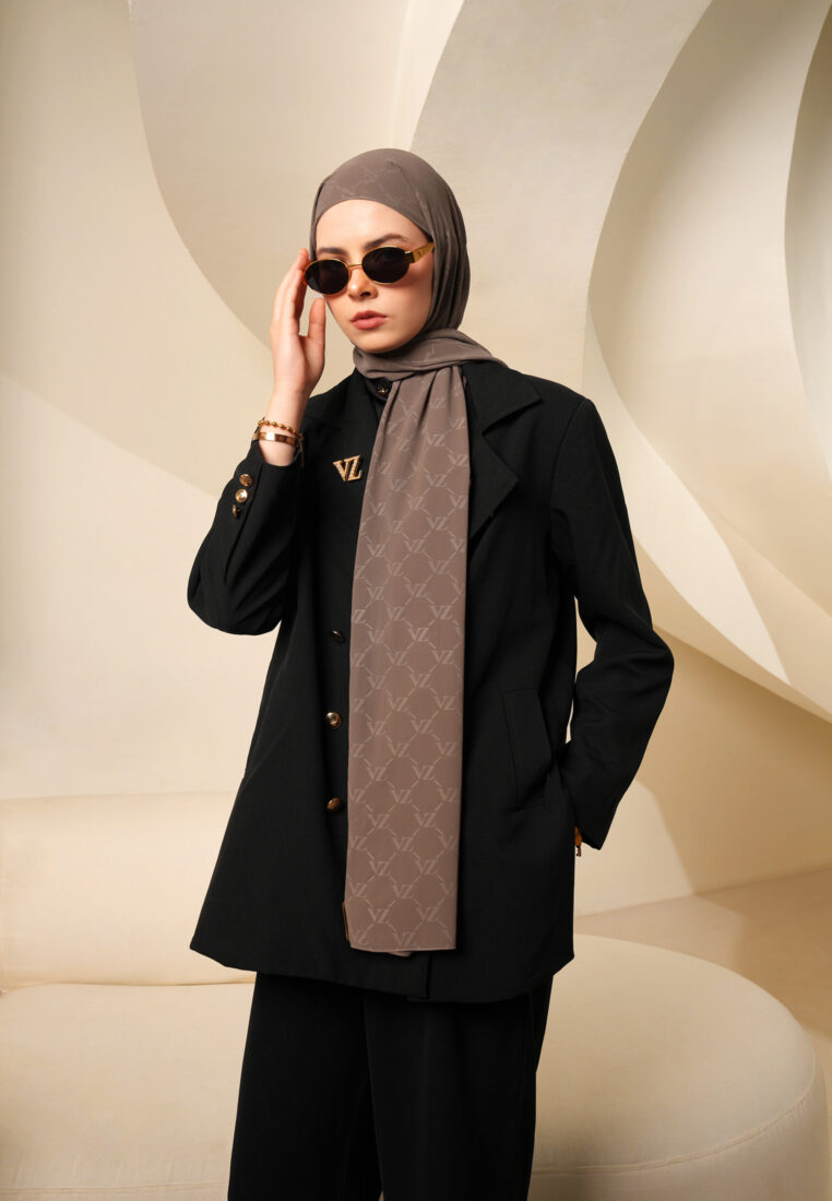 VZ Signature Embossed Pashmina - Morel