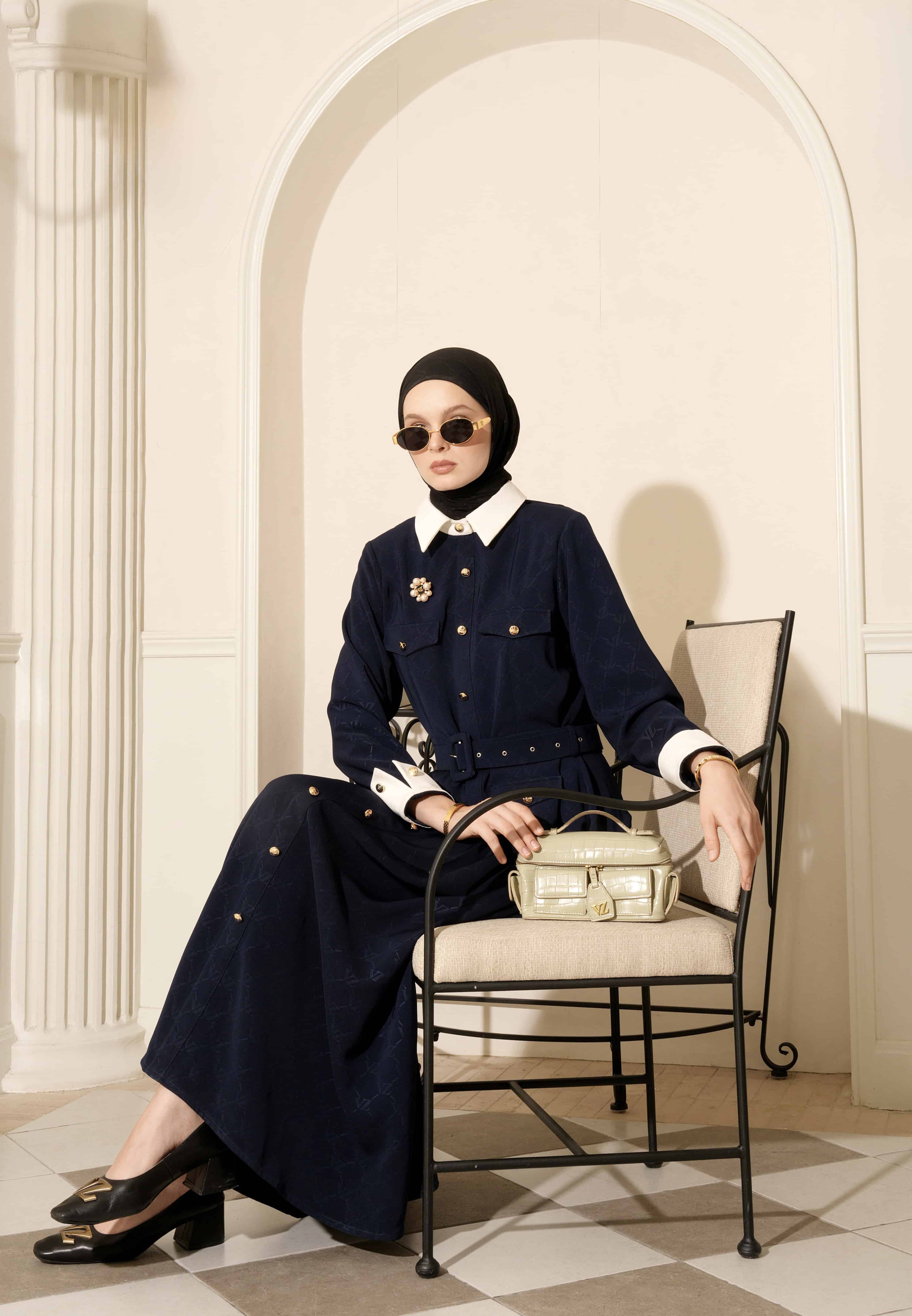 VZ Eleanor Dress - Navy - Image 7