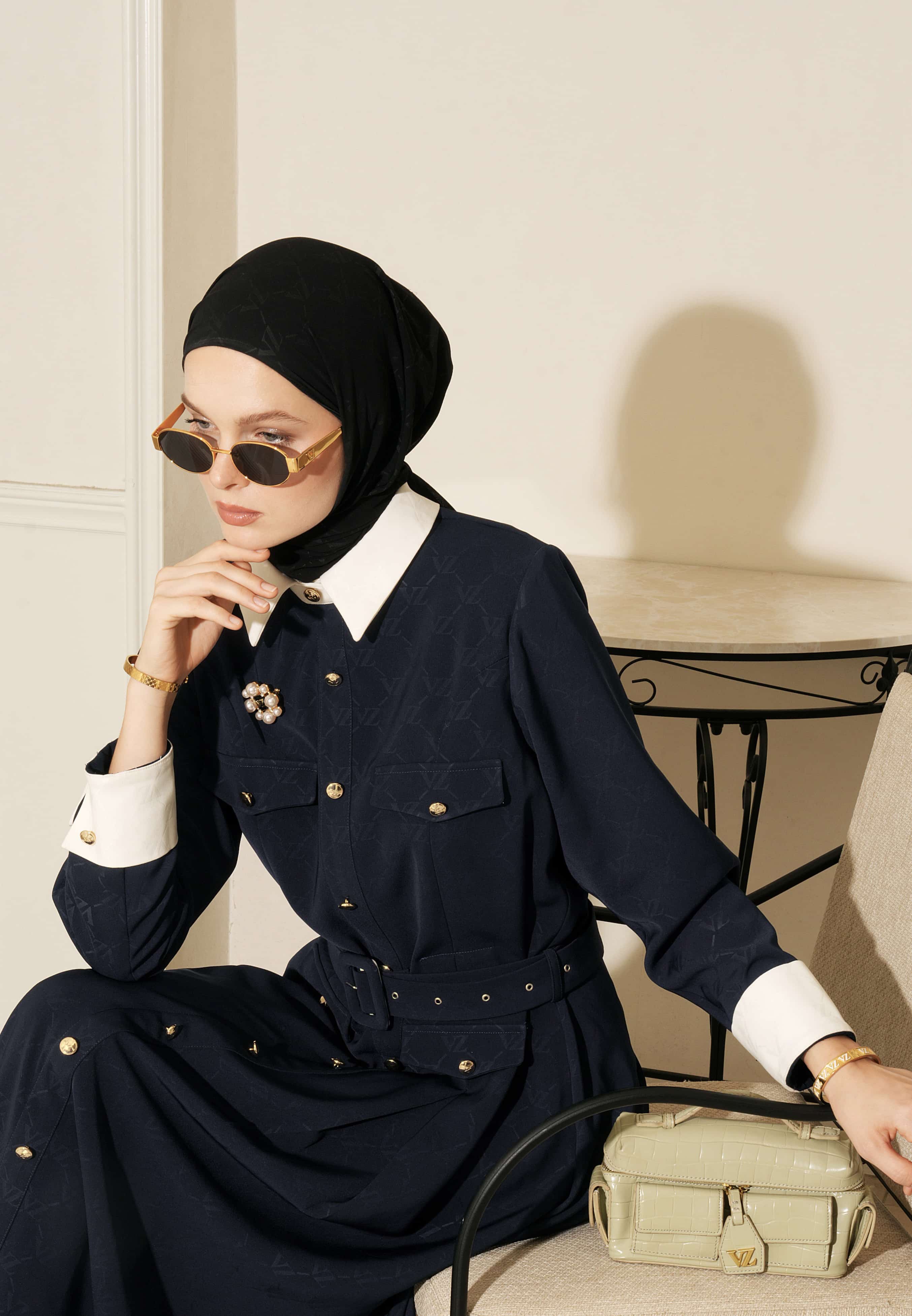 VZ Eleanor Dress - Navy - Image 8