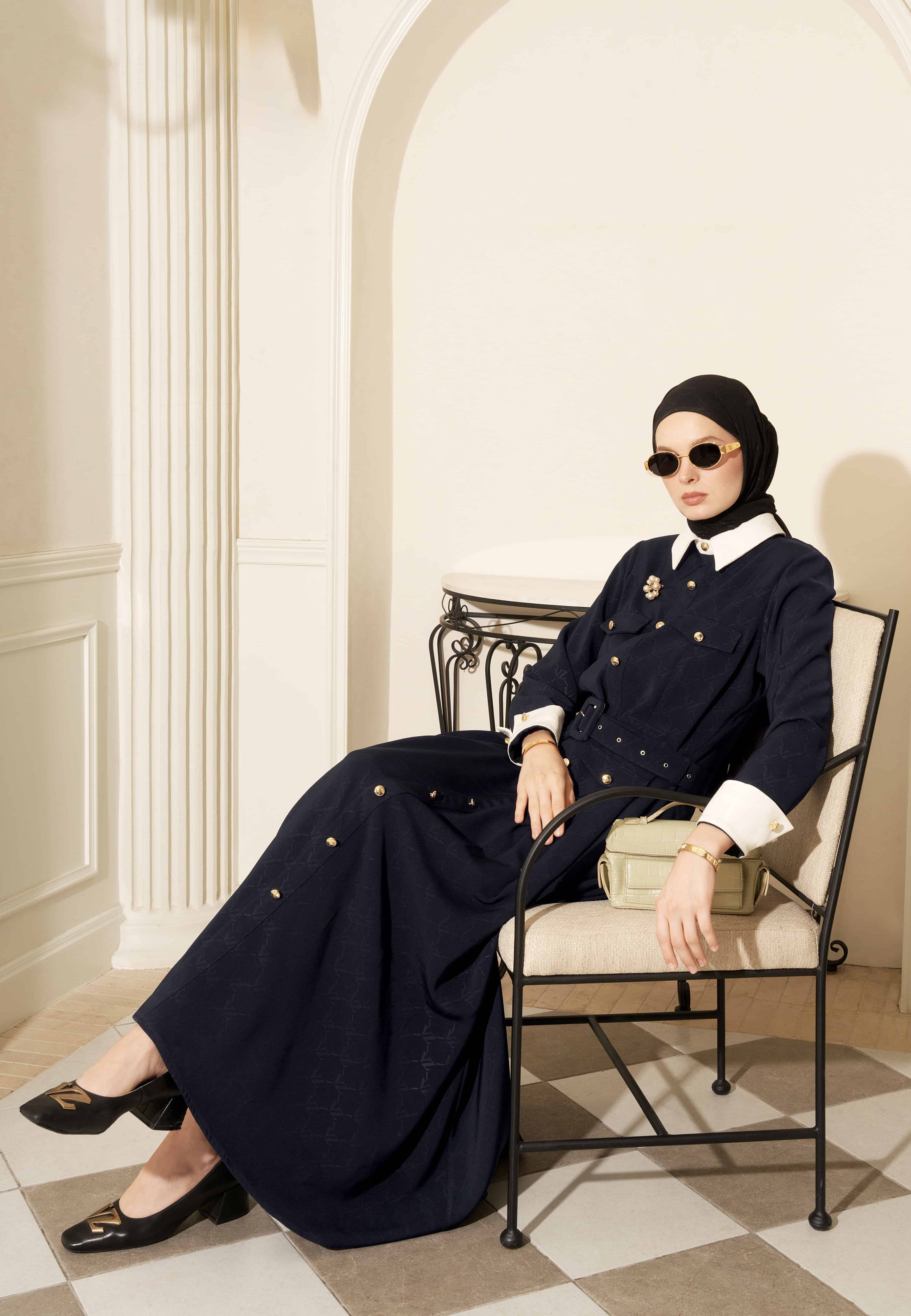 VZ Eleanor Dress - Navy - Image 6