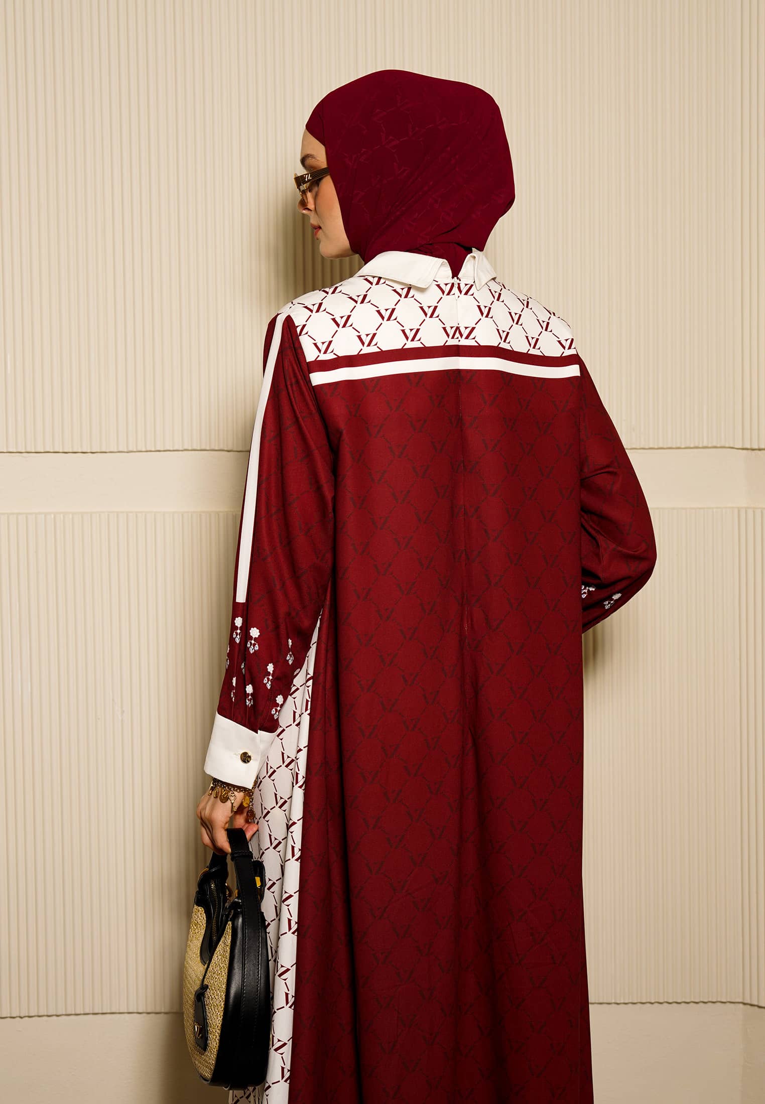 VZ Galechka Dress - Deep Maroon - Image 8
