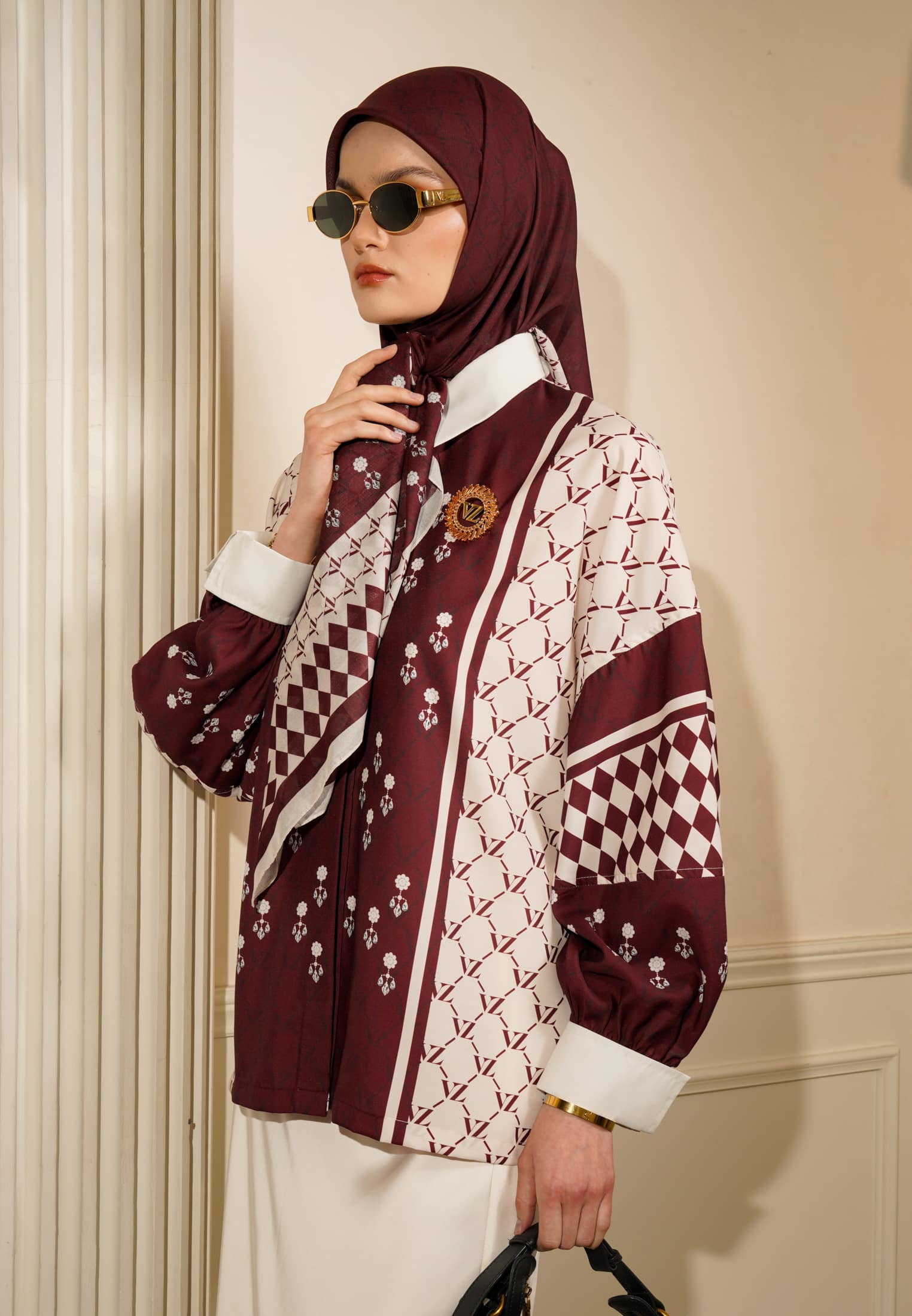 VZ Galechka Top - Maroon - Image 3